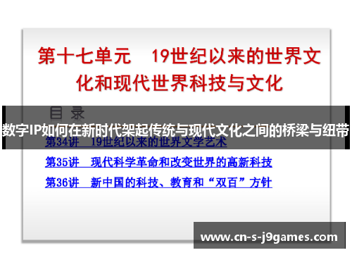 数字IP如何在新时代架起传统与现代文化之间的桥梁与纽带 数字IP如何在新时代架起传统与现代文化之间的桥梁与纽带